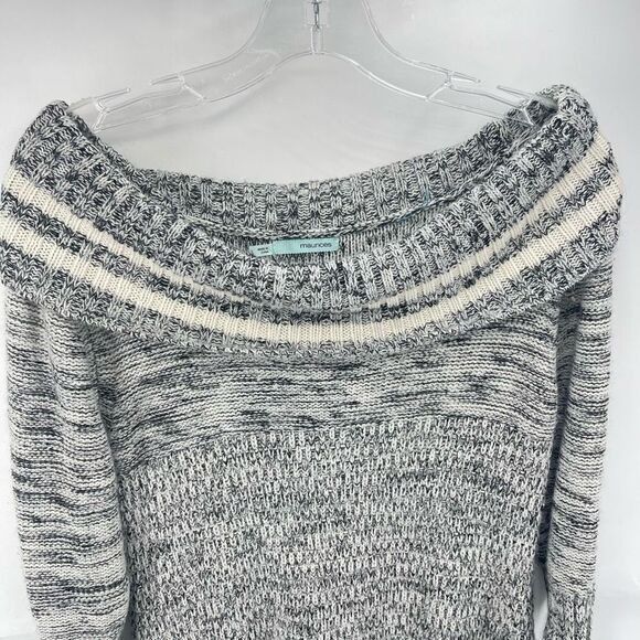 Maurices Women's Sweater Dress Off Shoulder Long sleeve Pullover Gray Size Large - Picture 10 of 11